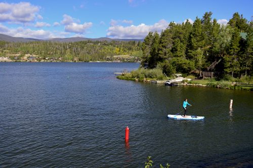 GRAND LAKE, CO: A woman paddles on Shadow Mountain Reservoir near Grand Lake on Aug. 27, 2018. Courtesy Daily Camera