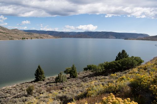 Photos shows Blue Mesa Reservoir near Gunnison in 2017, when the giant storage pond was nearly full. Credit: U.S. Bureau of Reclamation.