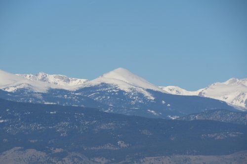 Peaks along the Front Range show white as statewide the statewide snowpack tops 142 percent of average.