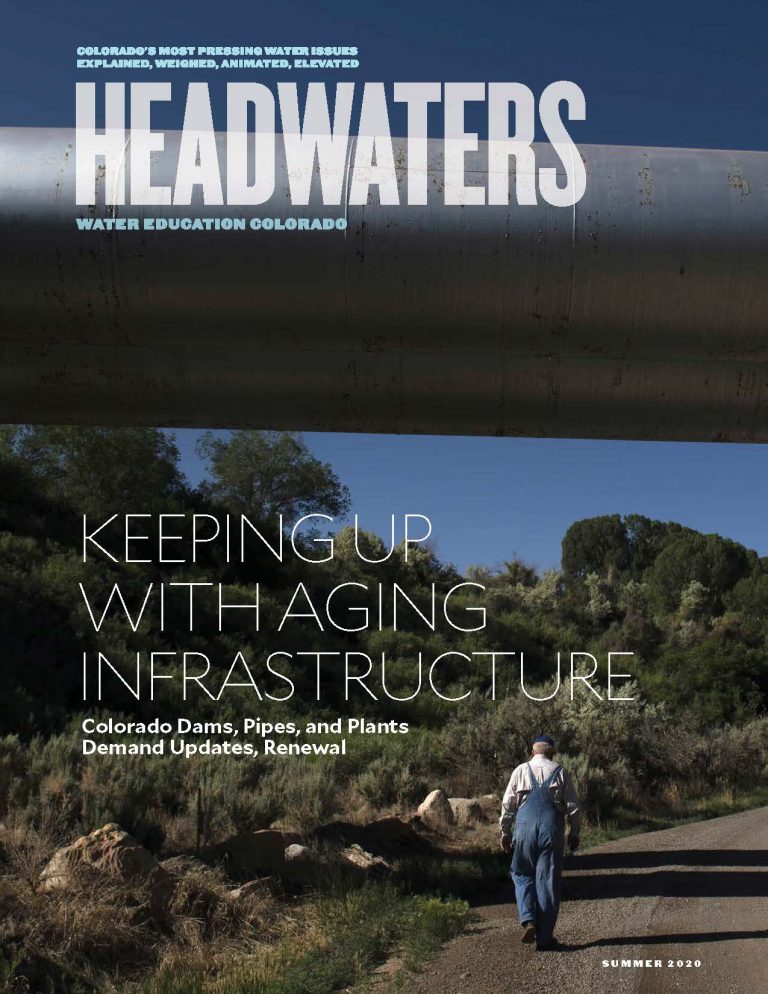 Summer 2020 Headwaters magazine cover for the aging infrastructure issue